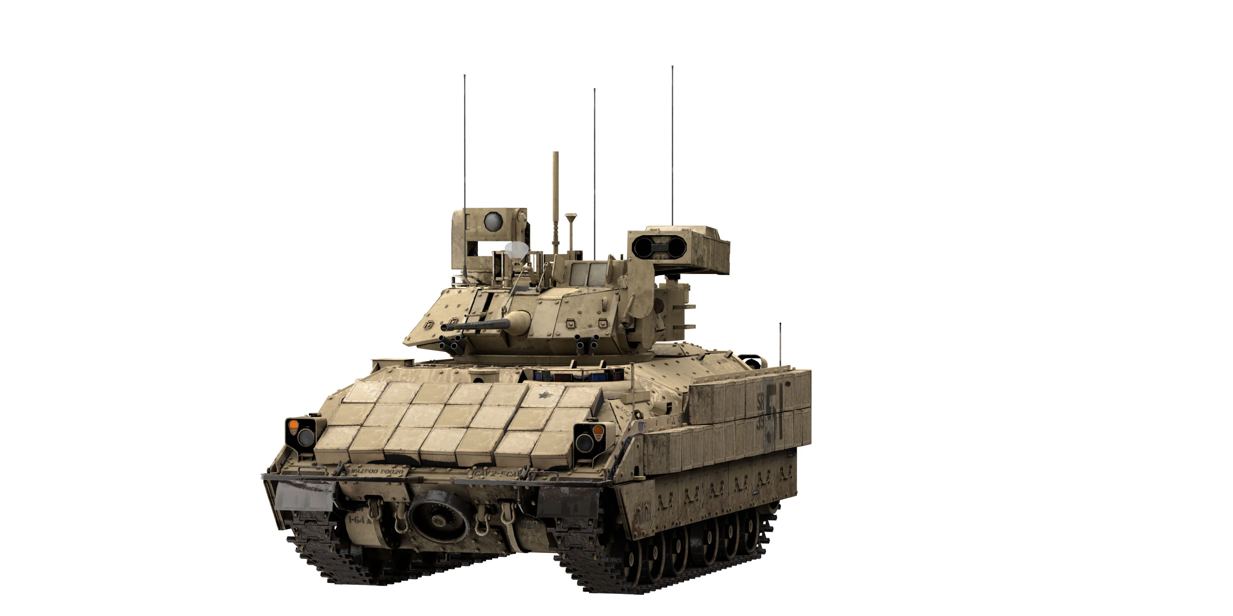 M2 Bradley 3D Model .c4d .max .obj .3ds .fbx .stl .blend 