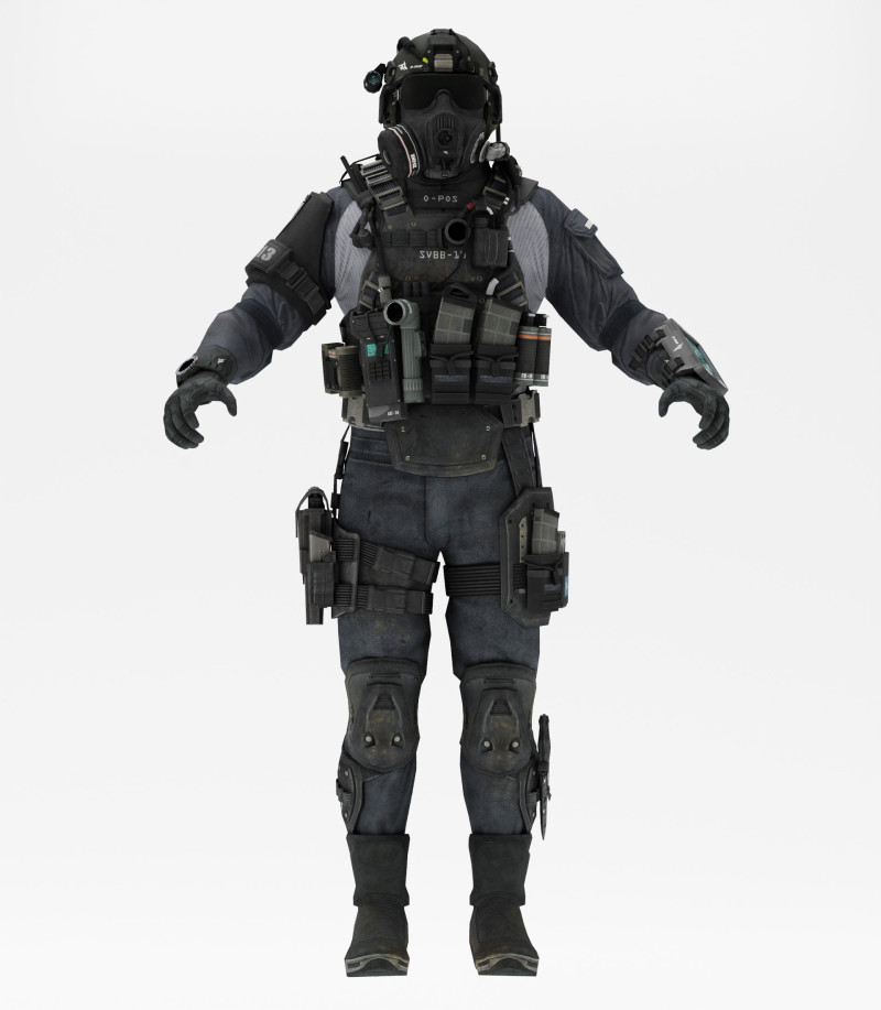 Soldier 1 3D 模型 .c4d .max .obj .3ds .fbx .stl .blend 