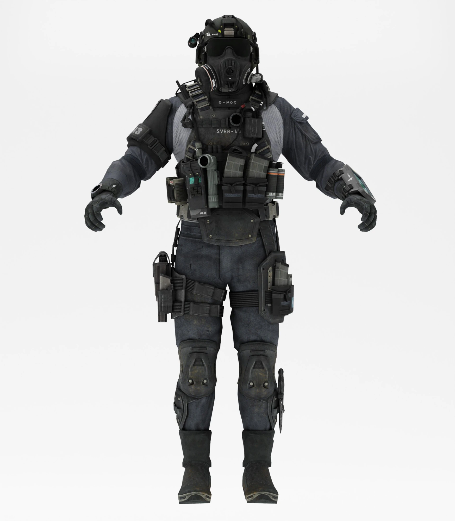 Soldier 1 3D Model .c4d .max .obj .3ds .fbx .stl .blend 