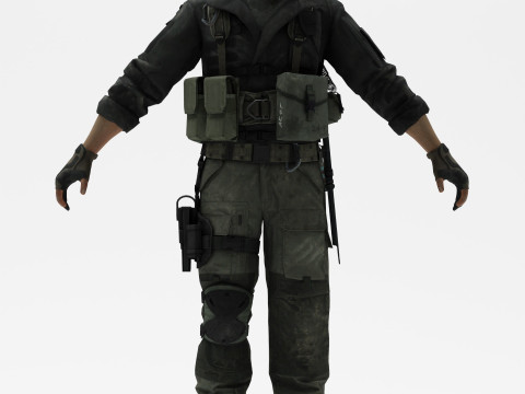 Soldier 4 3D Model