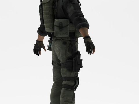 Soldier 4 3D Model