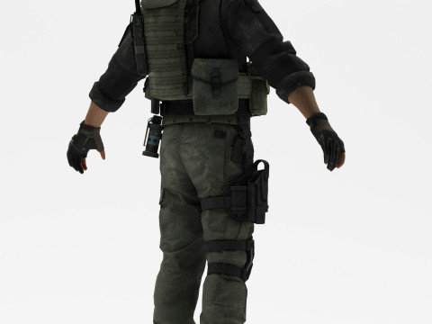 Soldier 4 3D Model