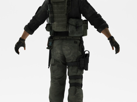 Soldier 4 3D Model