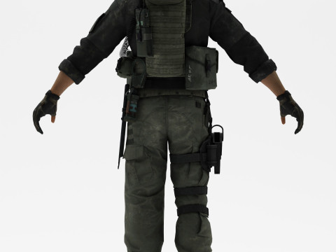 Soldier 4 3D Model