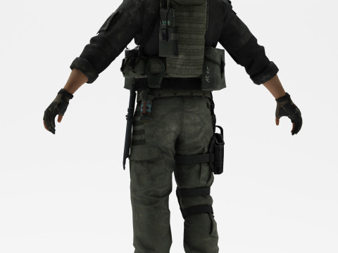 Soldier 4 3D Model
