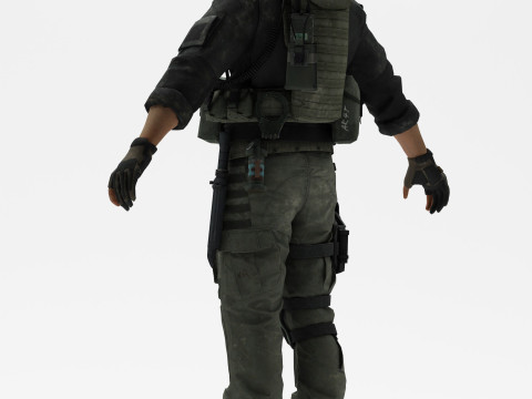 Soldier 4 3D Model
