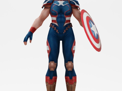 Captain America 3D Model