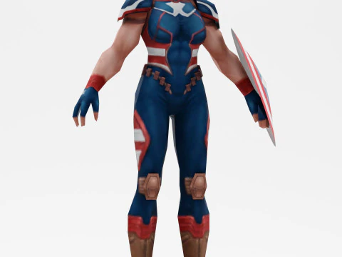 Capit&aacute;n Am&eacute;rica Modelo 3D