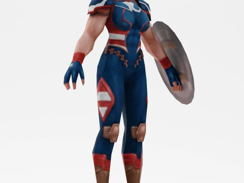 Capit&aacute;n Am&eacute;rica Modelo 3D