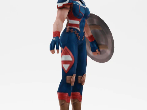 Capit&aacute;n Am&eacute;rica Modelo 3D