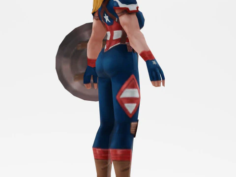 Capit&aacute;n Am&eacute;rica Modelo 3D