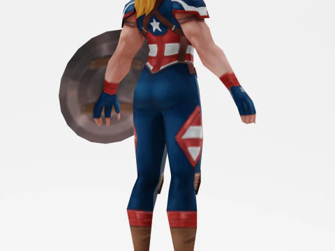 Capit&aacute;n Am&eacute;rica Modelo 3D