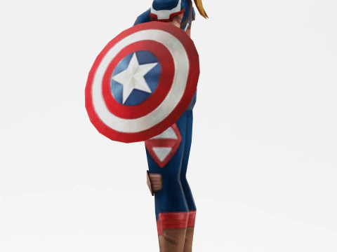 Capit&aacute;n Am&eacute;rica Modelo 3D