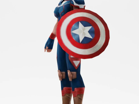 Capit&aacute;n Am&eacute;rica Modelo 3D