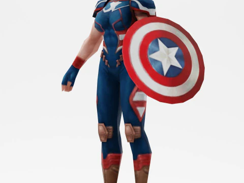 Capit&aacute;n Am&eacute;rica Modelo 3D