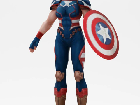 Capit&aacute;n Am&eacute;rica Modelo 3D