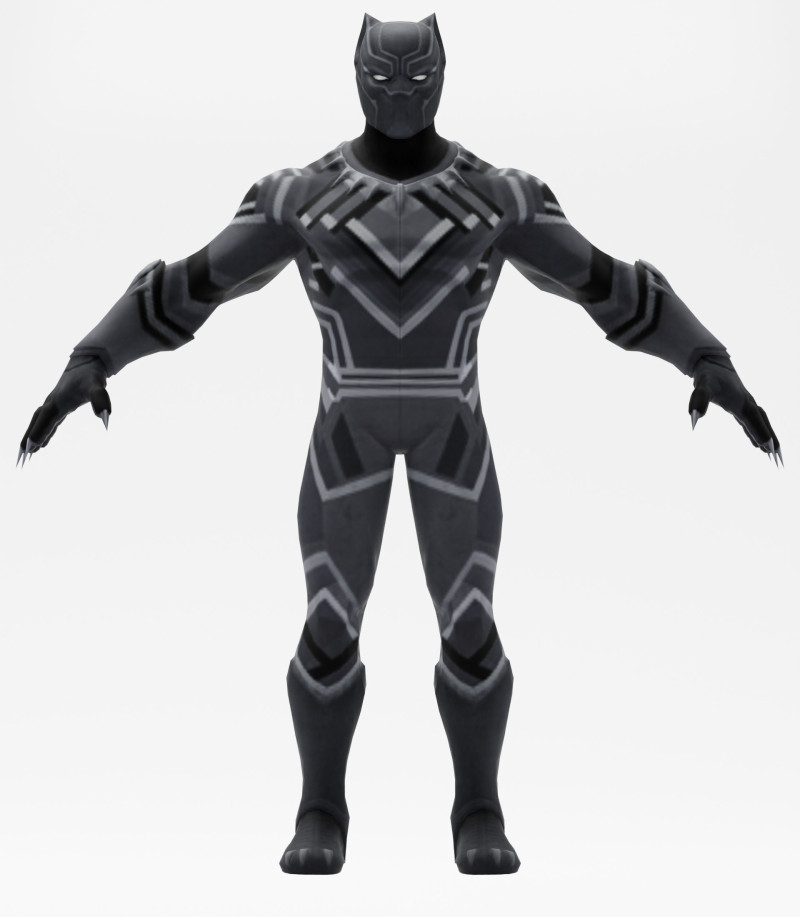Black Panther 3Dモデル .c4d .max .obj .3ds .fbx .stl .blend 