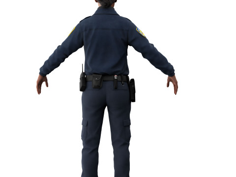 Female police officer Modèle 3D