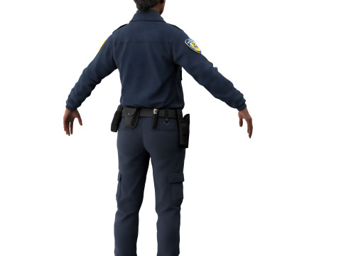 Female police officer Modèle 3D