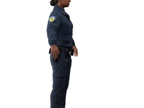 Female police officer Modèle 3D
