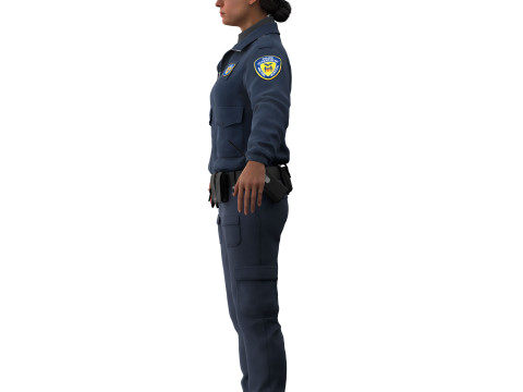 Female police officer Modèle 3D