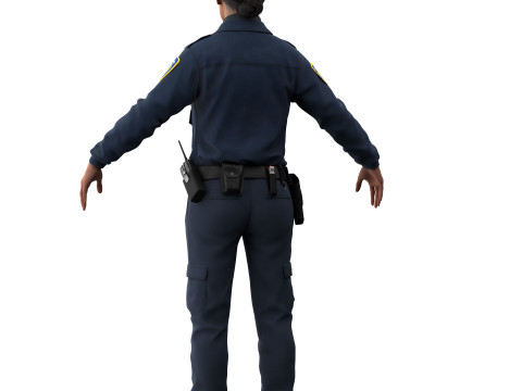 Female police officer Modèle 3D