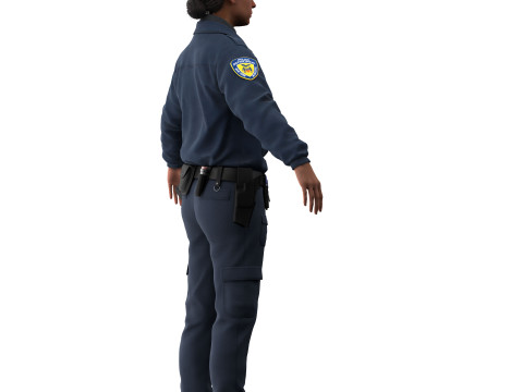 Female police officer Modèle 3D