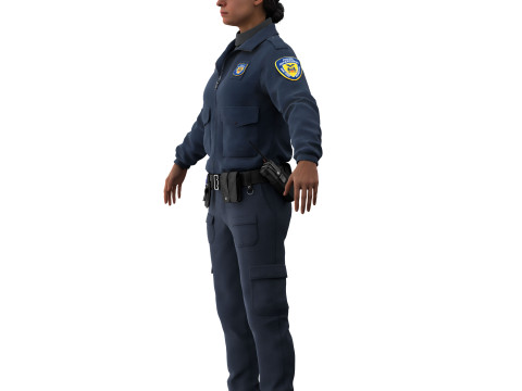 Female police officer Modèle 3D