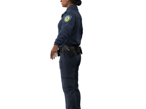 Female police officer Modèle 3D