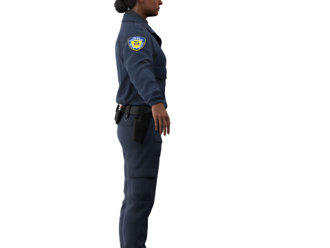 Female police officer Modèle 3D