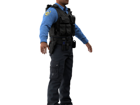 Police officer 3D मॉडल