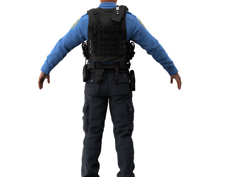 Police officer 3D मॉडल