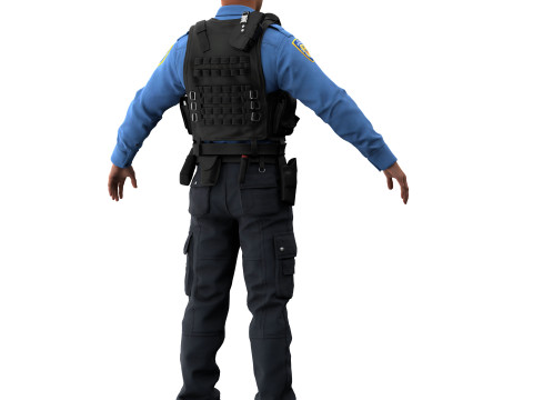 Police officer 3D मॉडल