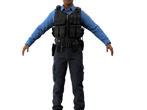 Police officer 3D मॉडल