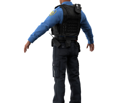 Police officer 3D मॉडल