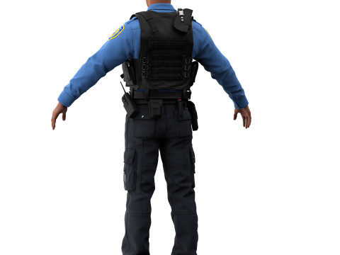 Police officer 3D मॉडल