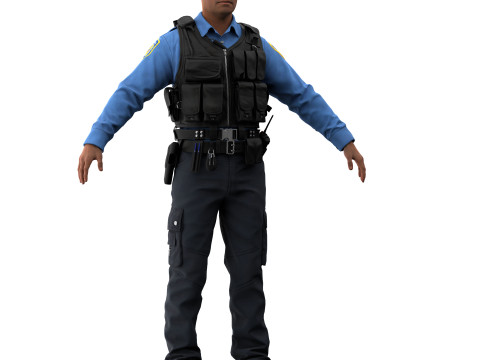 Police officer 3D मॉडल