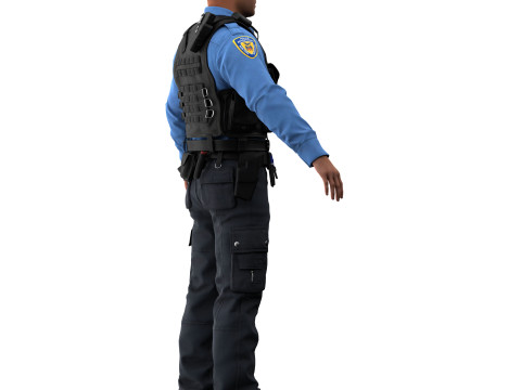 Police officer 3D मॉडल