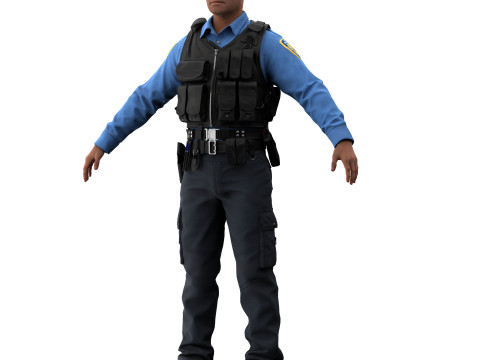 Police officer 3D मॉडल