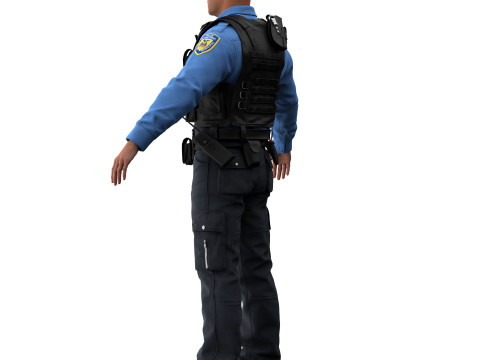 Police officer 3D मॉडल
