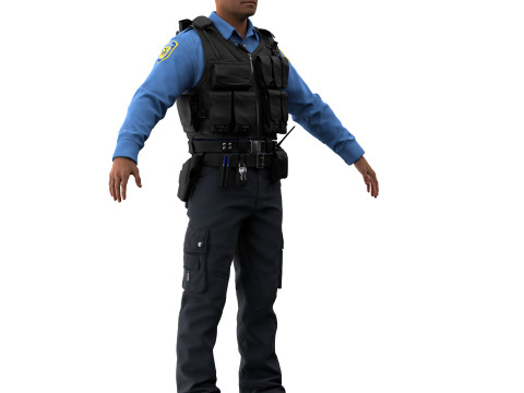 Police officer 3D मॉडल
