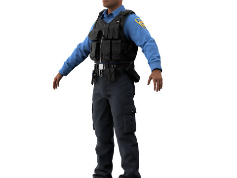 Police officer 3D मॉडल