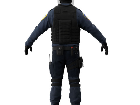 Police swat Modello 3D