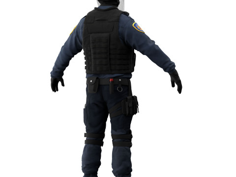 Police swat Modello 3D