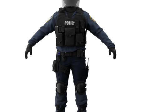 Police swat Modello 3D