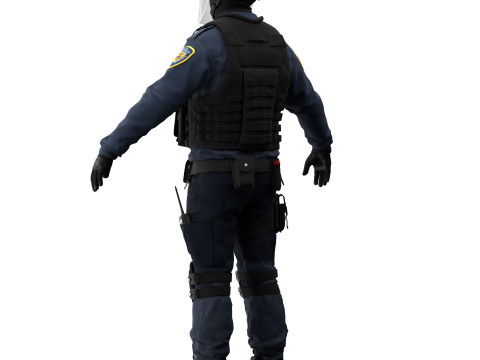 Police swat Modello 3D