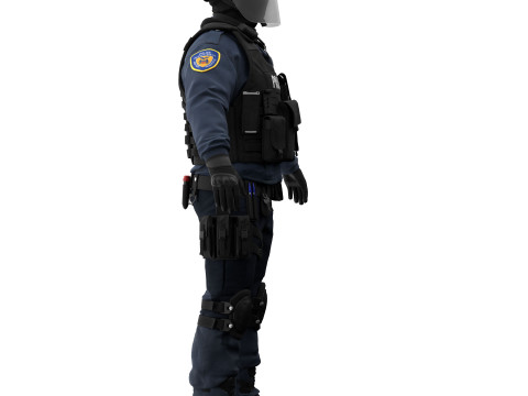 Police swat Modello 3D
