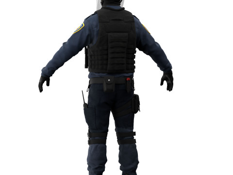 Police swat Modello 3D