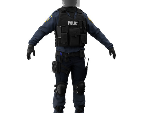 Police swat Modello 3D