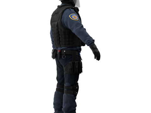 Police swat Modello 3D
